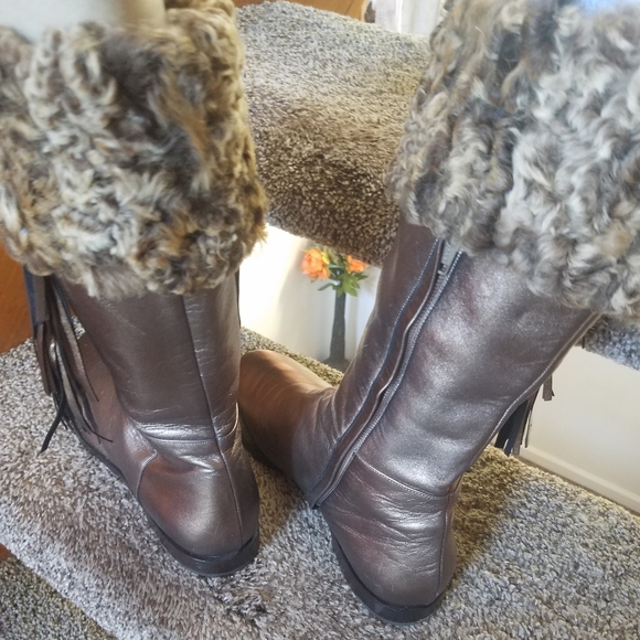 Rodo Metallic Leather Italian Boots - Picture 6 of 7